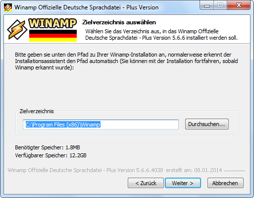 Winamp Deutsche Sprachdatei Directory Page
